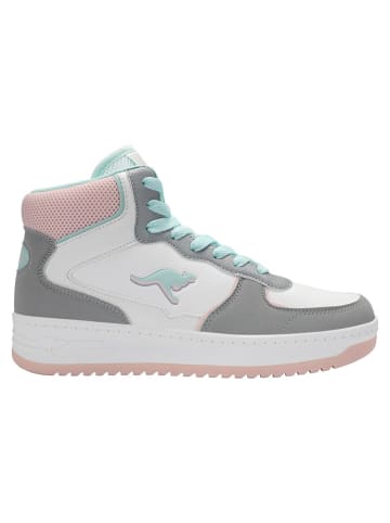 Kangaroos Sneakers "K-Top Dora" in Türkis/ Grau/ Weiß
