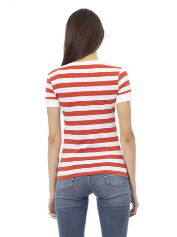 Trussardi Shirt in Weiß/ Rot