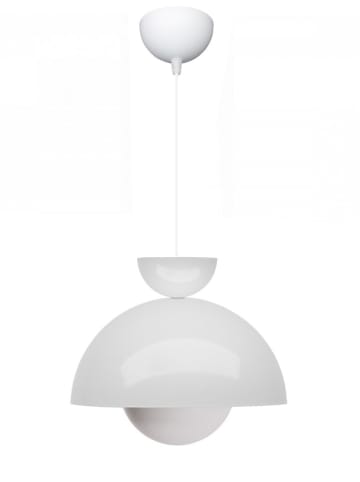 ABERTO DESIGN Hängeleuchte in Weiß - (H)15 x Ø 25 cm