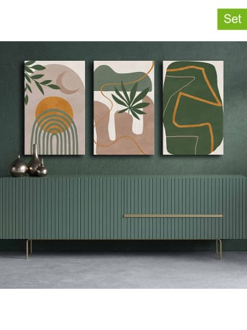 ABERTO DESIGN 3-delige set: kunstdrukken op canvas - (L)70 x (B)45 cm