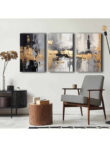 ABERTO DESIGN 3er-Set: Leinwanddrucke - (L)70 x (B)45 cm