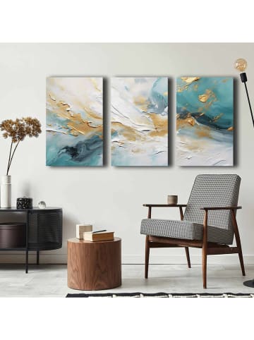 ABERTO DESIGN 3-delige set: kunstdrukken op canvas - (L)70 x (B)45 cm