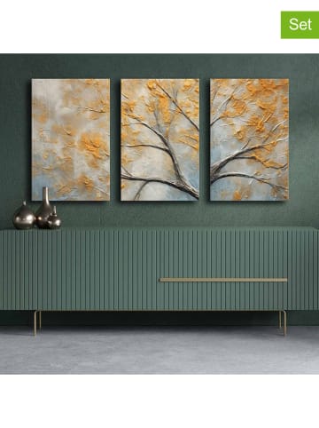 ABERTO DESIGN 3-delige set: kunstdrukken op canvas - (L)70 x (B)45 cm
