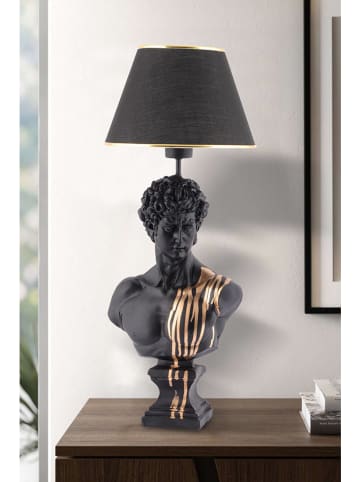 ABERTO DESIGN Tischleuchte in Schwarz/ Gold - (H)67 x Ø 25 cm