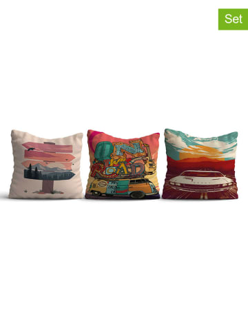 ABERTO DESIGN 3-delige set: kussens meerkleurig - (L)43 x (B)43 cm