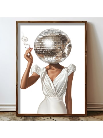ABERTO DESIGN Gerahmter Holzkunstdruck - (L)70 x (B)50 cm