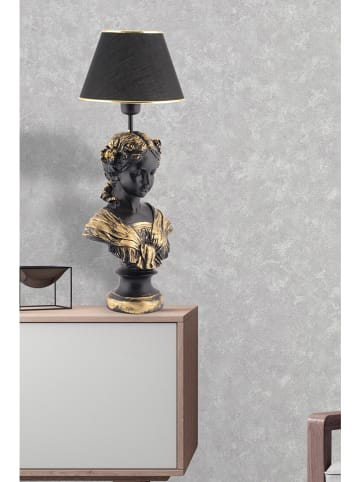 ABERTO DESIGN Tischleuchte in Schwarz/ Gold - (H)67 x Ø 25 cm