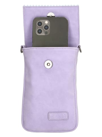 ZEBRA Leren smartphonetas "Lisa" zwart - (B)12 x (H)18 cm