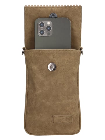 ZEBRA Leder-Handytasche "Lisa" in Beige - (B)12 x (H)18 x (T)1 cm