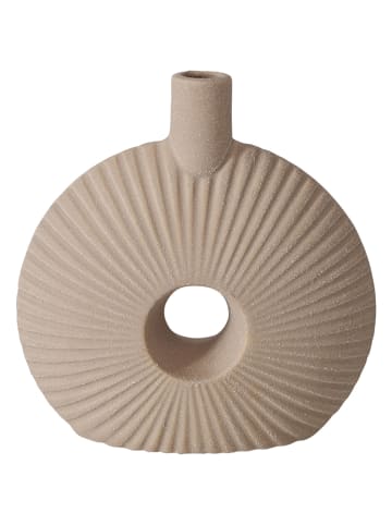 Boltze Vase "Daniela" in Beige - (H)19 x Ø 18 cm