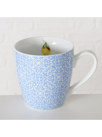 Boltze 2er-Set: Jumbotassen "Capri" in Blau/ Gelb - 480 ml