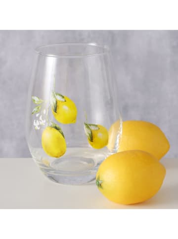 Boltze Trinkglas "Capri" in Gelb - (H)13 cm