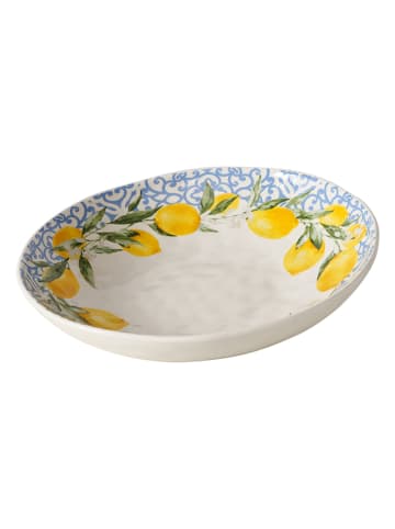 Boltze Schale "Capri" in Blau/ Gelb/ Weiß - (H)7 x Ø 34 cm