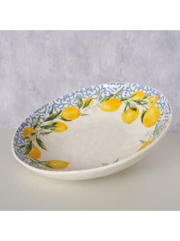 Boltze Miska "Capri" w kolorze niebiesko-żółto-białym - wys. 7 x Ø 34 cm