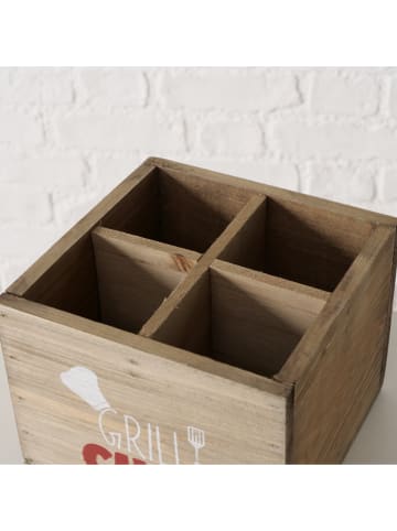 Boltze Box "Grillzeit" lichtbruin - (B)15 x (H)12 x (D)15 cm