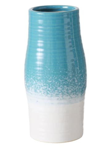 Boltze Vase "Marla" in Blau/ Weiß - (H)25 cm