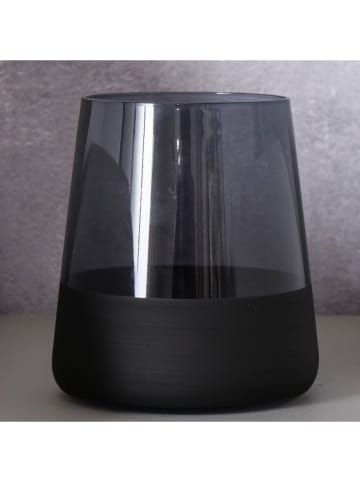 Boltze Trinkglas "Moluna" in Schwarz - (H)10 cm