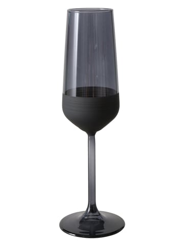 Boltze Sektglas "Moluna" in Schwarz - (H)22,5 cm