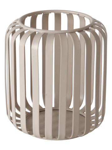 Boltze Windlicht "Viki" in Beige - (H)12 x Ø 10 cm