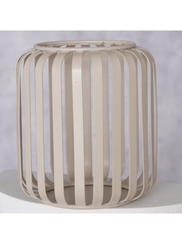 Boltze Świecznik "Viki" w kolorze beżowym - wys. 12 x Ø 10 cm