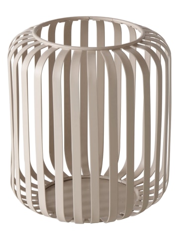 Boltze Świecznik "Viki" w kolorze beżowym - wys. 15 x Ø 13 cm