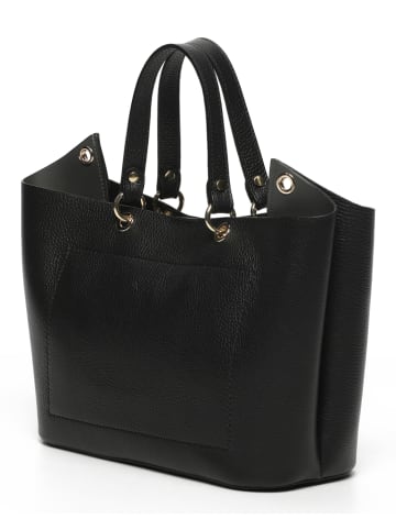 Victor & Hugo Paris Skórzany shopper bag "Vita" w kolorze czarnym - 37 x 23 x 13 cm