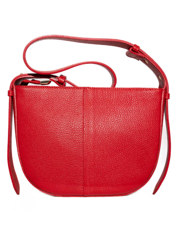 Victor & Hugo Paris Leder-Schultertasche "Clara" in Rot - (B)26 x (H)20 x (T)9 cm