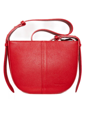 Victor & Hugo Paris Leder-Schultertasche "Clara" in Rot - (B)26 x (H)20 x (T)9 cm