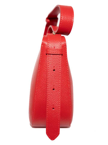 Victor & Hugo Paris Leder-Schultertasche "Clara" in Rot - (B)26 x (H)20 x (T)9 cm