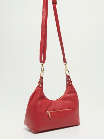 Victor & Hugo Paris Leder-Umhängetasche "Oasis" in Rot - (B)33 x (H)22 x (T)11 cm