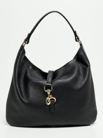 Victor & Hugo Paris Leder-Schultertasche "Margot" in Schwarz - (B)30 x (H)39 x (T)2 cm