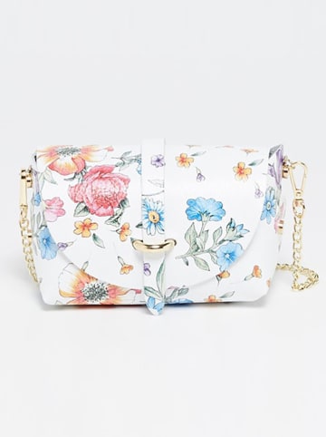 Victor & Hugo Paris Leder-Umhängetasche "Zephyrf" in Weiß/ Bunt - (B)16 x (H)10 x (T)9 cm