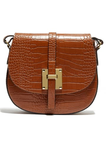 Victor & Hugo Paris Leder-Umhängetasche "Kara" in Camel  - (B)22 x (H)18 x (T)6 cm