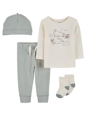 carter's 4tlg. Outfit in Grau/ Creme