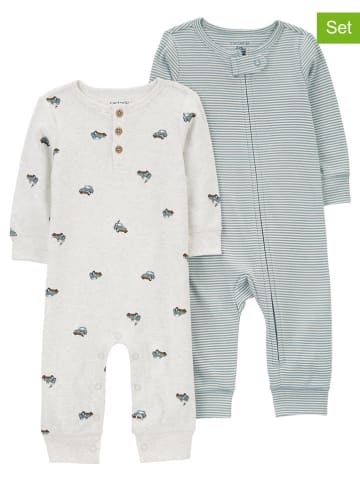 carter's 2er-Set: Overalls in Blau/ Grau