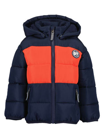 Blue Seven Winterjas donkerblauw/oranje