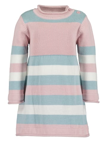 Blue Seven Gebreide jurk lichtblauw/lichtroze/wit