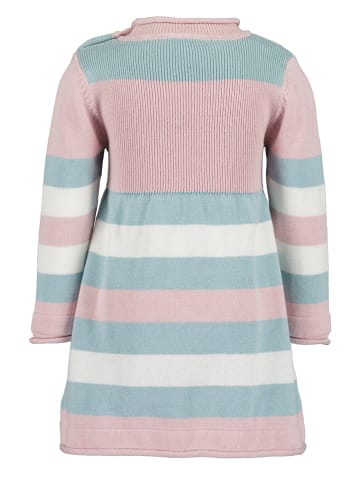 Blue Seven Gebreide jurk lichtblauw/lichtroze/wit