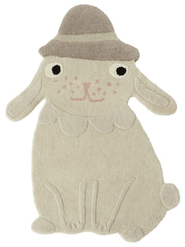 OYOY mini Teppich "Hopsi Rabbit Rug" in Creme - (B)76 x (H)100 cm