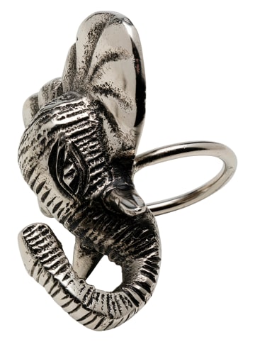 Kare Serwetniki (4 szt.) "Happy Elephants" w kolorze srebrnym - 3 x 3 cm