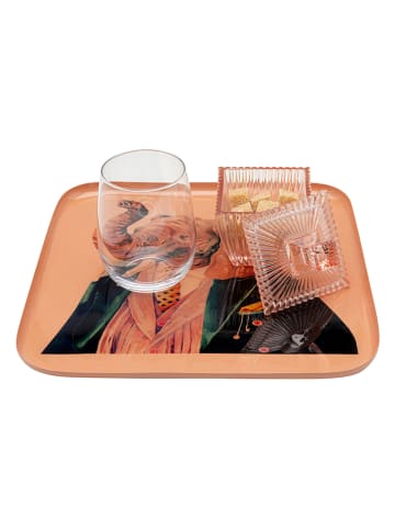 Kare Tablett "Ego Elephant" in Orange - (L)27 x (B)27 cm