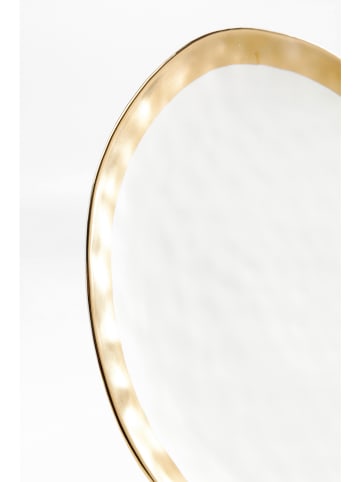 Kare Dinerbord "Bell" wit/goudkleurig - Ø 31 cm