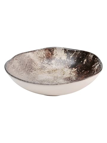 Kare Suppenteller "Savannah" in Braun/ Hellgrau - Ø 20 cm