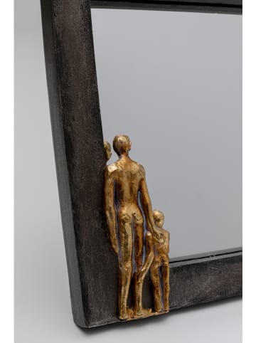 Kare Tischspiegel "Father and Son" in Schwarz/ Gold - (B)20 x (H)13 cm