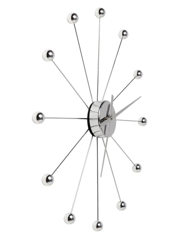 Kare Wanduhr "Like Umbrella Balls" in Silber - Ø 60 cm