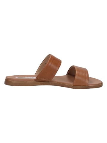 Högl Leren slippers lichtbruin
