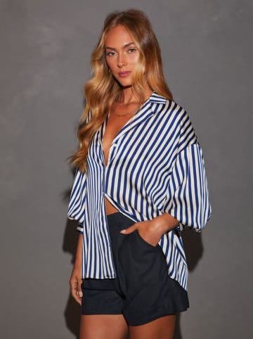 LA Angels Bluse in Dunkelblau/ Creme