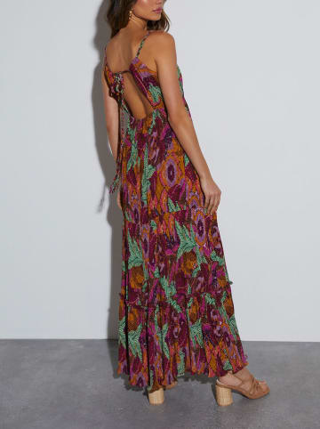 LA Angels Kleid in Aubergine/ Grün
