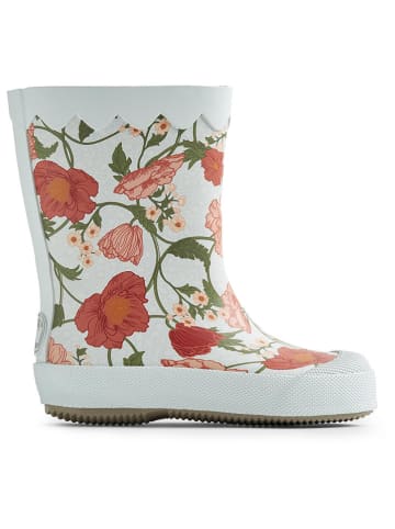 Wheat Gummistiefel in Hellblau/ Rot