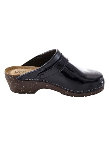 Heine Leren clogs zwart